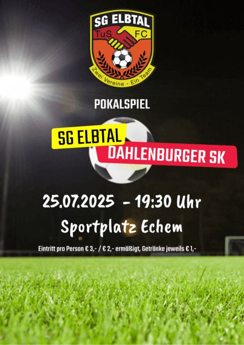 Pokalspiel SG Elbtal vs. Dahlenburger SK am 25.07.2025