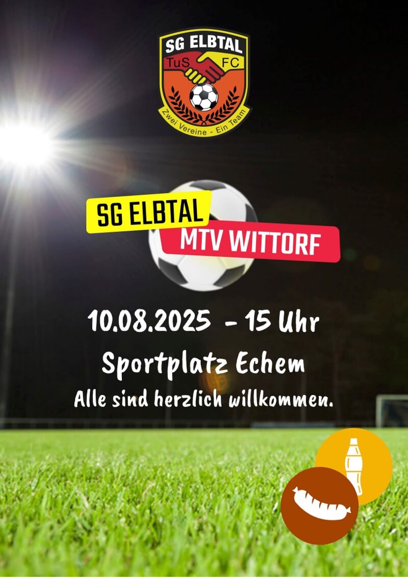 Punktspiel der SG Elbtal gegen den MTV Wittorf am 10.08.2025